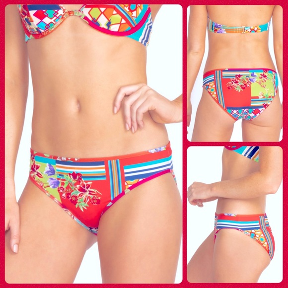 Johnny Was Other - ☀️NWT Johnny Was Kaya Hipster Swim Bottom. Red/Multi Floral. Size: XS